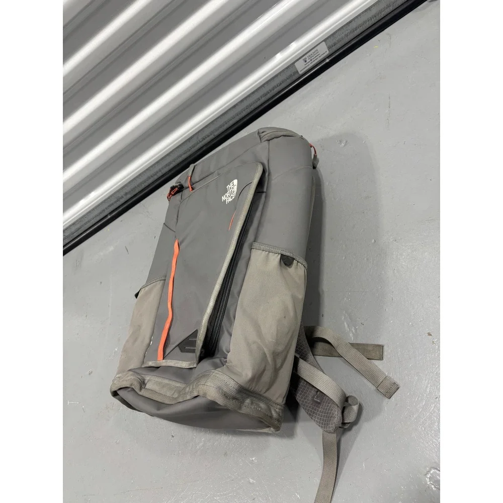 The North Face Kaban Backpack Grey Orange Laptop Commuter Bag FlexVent NF0A2ZEU